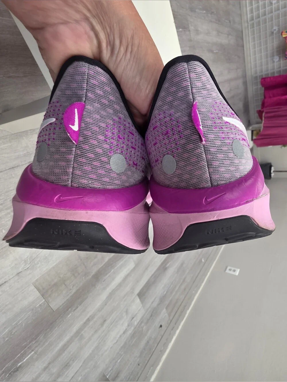 Nike Women’s Pink and Black Zoom Running Shoes GREAT SHAPE